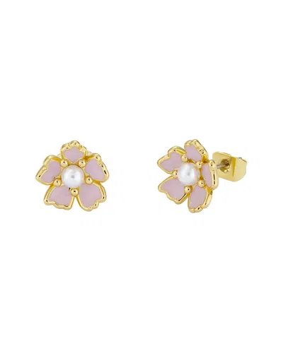 Ted Baker Peti Painted Petals Stud Earrings In Gold