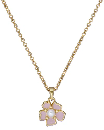 Ted Baker Petiies Painted Petals Pendant In Gold