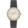 Ted Baker Phylipa Gents Leather Strap Watch, 41mm In Black