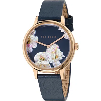 Ted Baker Phylipa Leather Strap Watch, 36mm