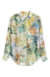 TED BAKER PICCOLA OVERSIZE FLORAL BUTTON-UP SHIRT