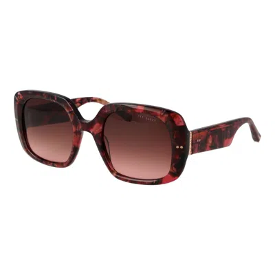 Ted Baker Pink Acetate Sunglasses In Brown