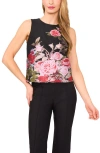 Ted Baker Placed Floral Jacquard Sleeveless Top In Multi