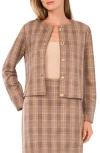 Ted Baker Plaid Jacket In Brown