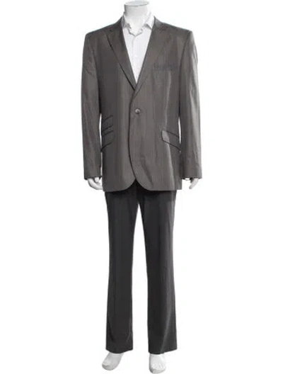 Pre-owned Ted Baker Plaid Print Blazer In Grey