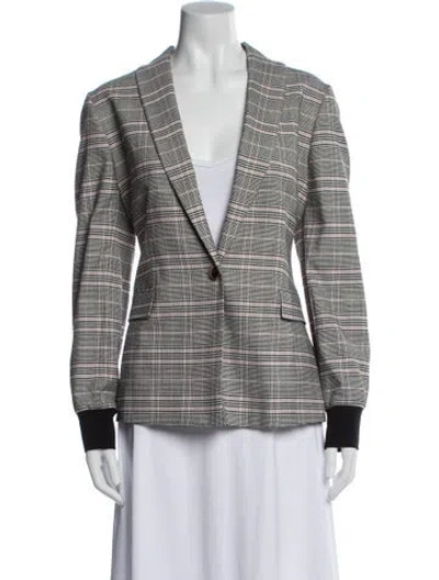 Pre-owned Ted Baker Plaid Print Blazer In Pink