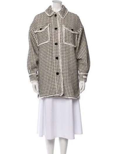 Pre-owned Ted Baker Plaid Print Jacket In Neutral