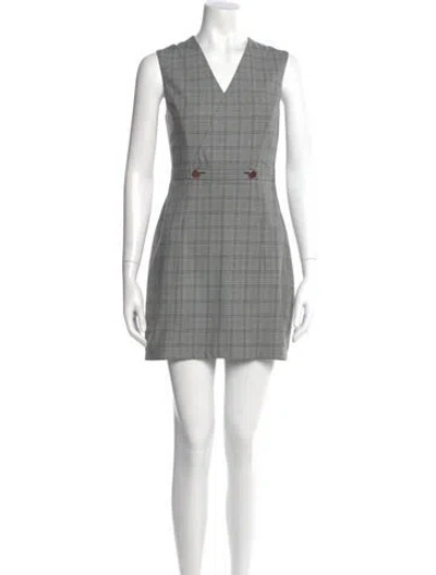 Pre-owned Ted Baker Plaid Print Mini Dress In Multi