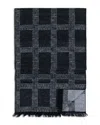 Ted Baker Plaid Silk Scarf In Black