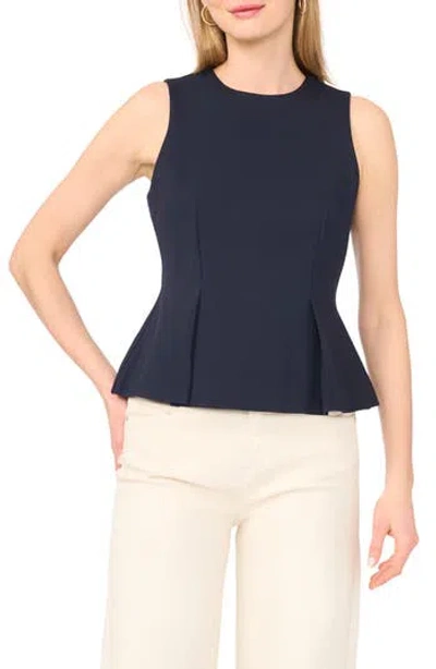 Ted Baker Pleated Ponte Peplum Top In Blue
