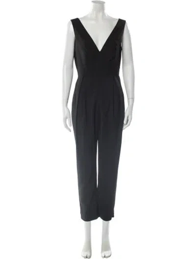 Pre-owned Ted Baker Plunge Neckline Jumpsuit In Black