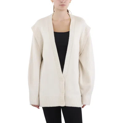 Ted Baker Plus Wmk-joplyin Shoulder Womens Ribbed Trim Wool Cardigan Sweater