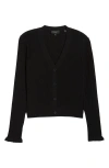 Ted Baker Pointelle Cardigan In Black