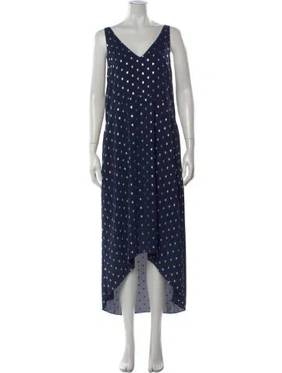 Pre-owned Ted Baker Polka Dot Print Long Dress