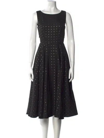 Pre-owned Ted Baker Polka Dot Print Midi Length Dress In Multi