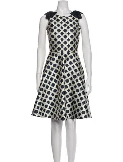 Pre-owned Ted Baker Polka Dot Print Mini Dress In Blue