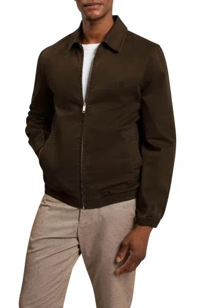 Ted Baker Pollock Harrington Jacket In Brown
