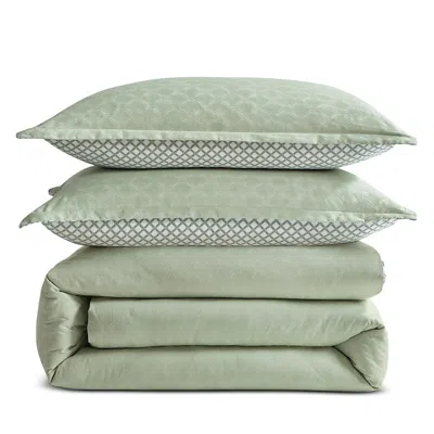 Ted Baker Pollsy Jacquard Duvet Set, Full/queen In Green