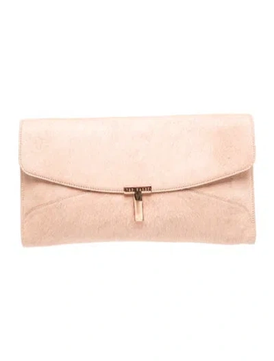 Pre-owned Ted Baker Ponyhair Portfolio In Neutral