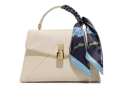 Ted Baker Poppy 2.0 Leather Satchel In Sand