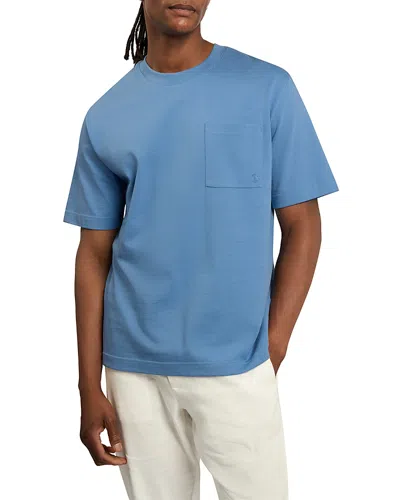 Ted Baker Porflet Relaxed Cotton Pocket T-shirt In Blue