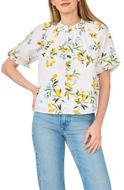Ted Baker Print Cotton Top In White