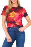 Ted Baker Printed Tee In Red