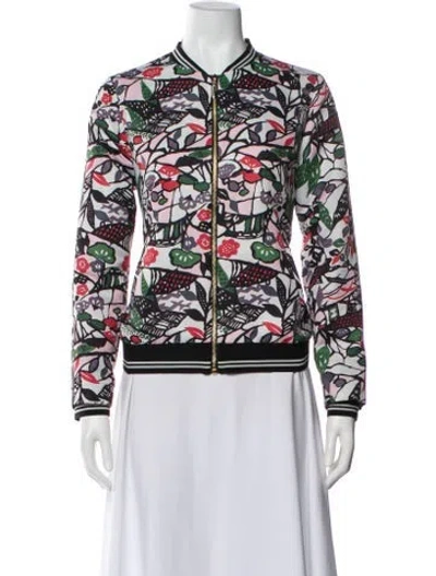 Pre-owned Ted Baker Printed Bomber Jacket In Black