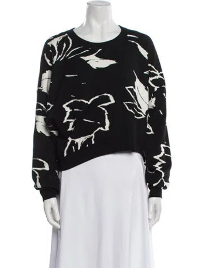 Pre-owned Ted Baker Printed Crew Neck Sweater W/ Tags In Black