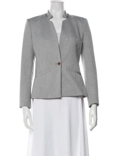 Pre-owned Ted Baker Printed Evening Jacket In Gray