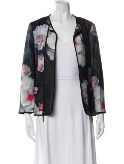 Pre-owned Ted Baker Printed Evening Jacket In White