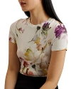 TED BAKER PRINTED FITTED TEE