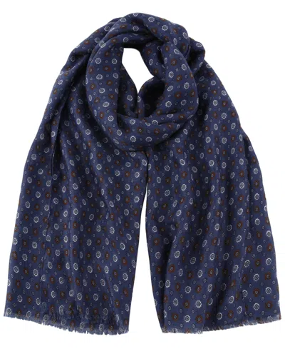 Ted Baker Printed Foulard Scarf In Navy