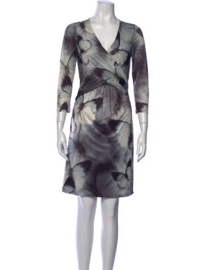Pre-owned Ted Baker Printed Knee-length Dress In Multicolor