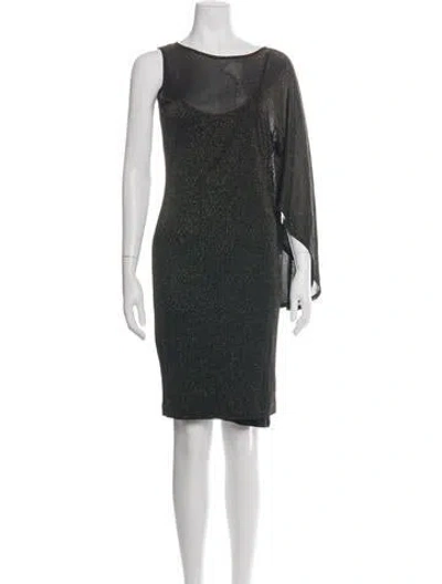 Pre-owned Ted Baker Printed Knee-length Dress W/ Tags In Black