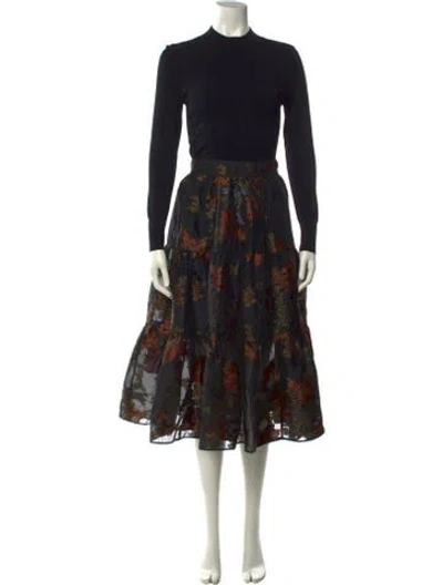 Pre-owned Ted Baker Printed Long Dress In Multi
