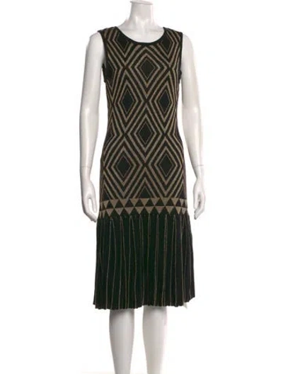 Pre-owned Ted Baker Printed Midi Length Dress