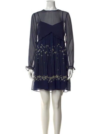 Pre-owned Ted Baker Printed Mini Dress