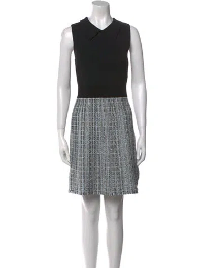 Pre-owned Ted Baker Printed Mini Dress In Black