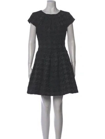 Pre-owned Ted Baker Printed Mini Dress In Black