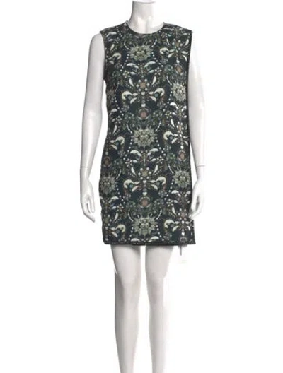 Pre-owned Ted Baker Printed Mini Dress In Black