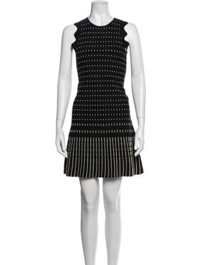 Pre-owned Ted Baker Printed Mini Dress In Black/metallic