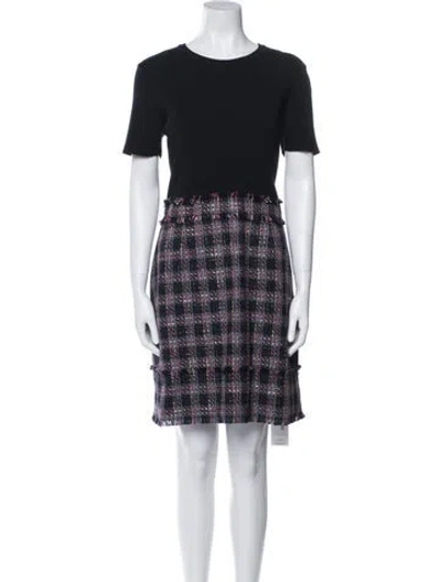 Pre-owned Ted Baker Printed Mini Dress In Blue