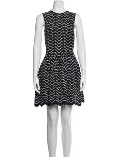 Pre-owned Ted Baker Printed Mini Dress In Blue