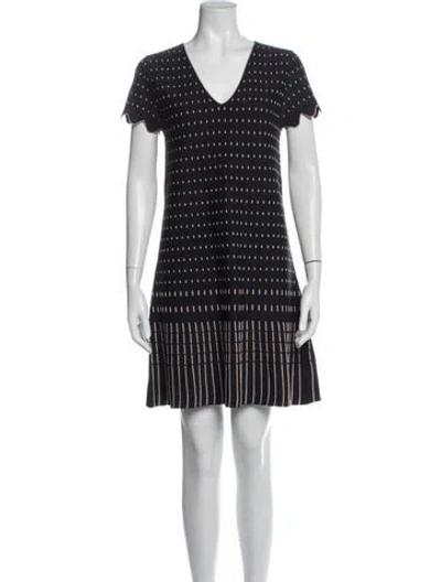 Pre-owned Ted Baker Printed Mini Dress In Blue