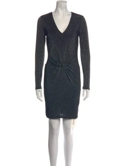 Pre-owned Ted Baker Printed Mini Dress In Grey