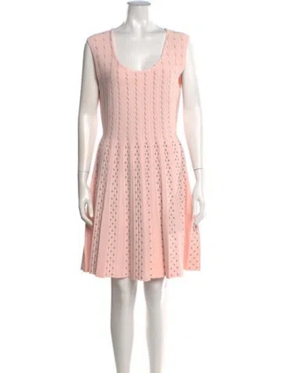 Pre-owned Ted Baker Printed Mini Dress In Metallic/pink