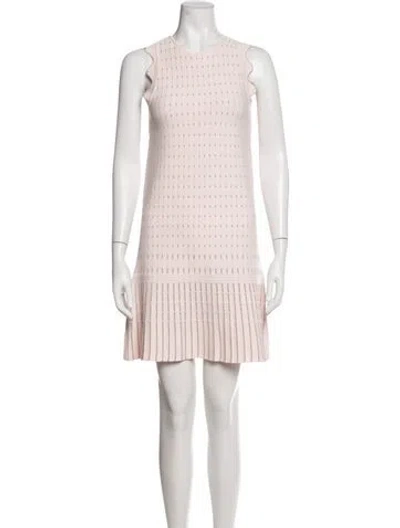Pre-owned Ted Baker Printed Mini Dress In Metallic/pink