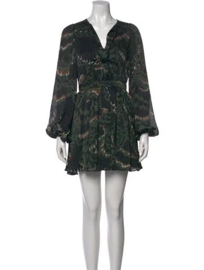 Pre-owned Ted Baker Printed Mini Dress In Multi