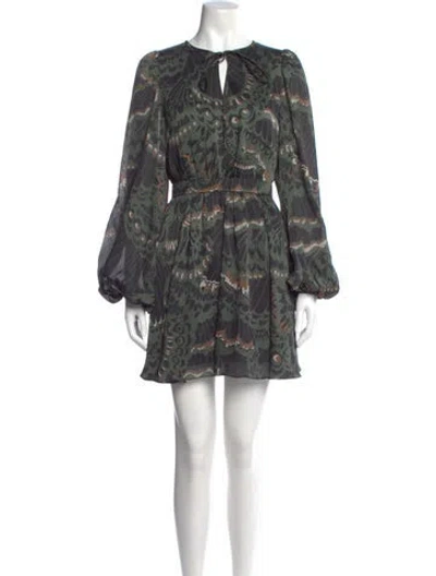 Pre-owned Ted Baker Printed Mini Dress In Multi